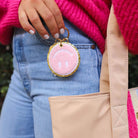 Packed Party Keep Cozy Smiley Keychain by Packed Party – Keyring – Pink | Spoiled Brat UK