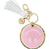 Packed Party Keep Cozy Smiley Keychain by Packed Party – Keyring – Pink | Spoiled Brat UK