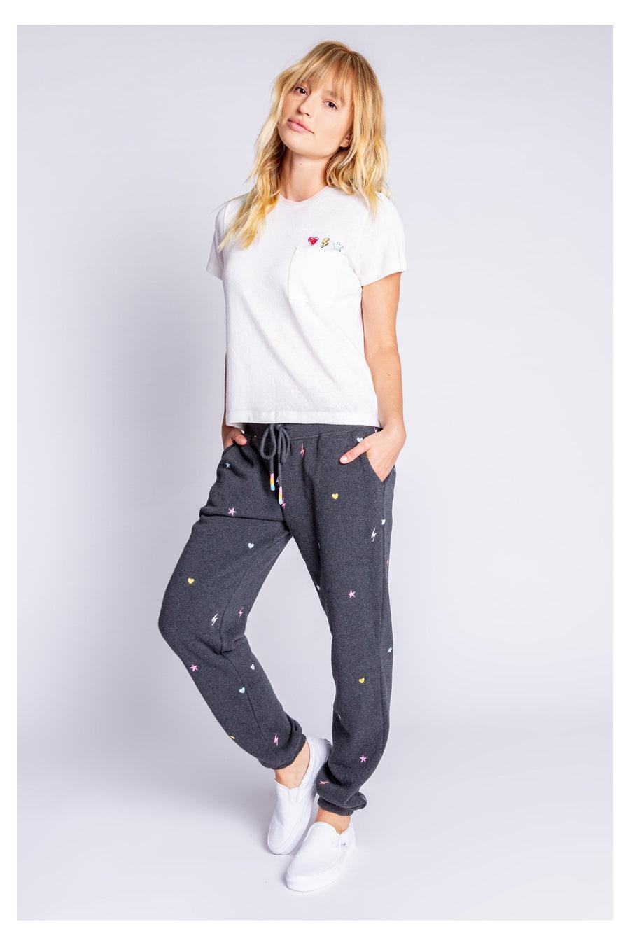 Shop PJ Salvage PJ Salvage One Love Embroidered T-Shirt T-Shirt for women – premium loungewear and festival fashion at Spoiled Brat