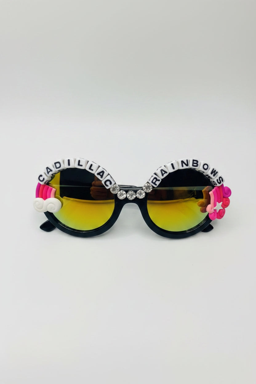 Shop Rad and Refined Rad & Refined Cadillac & Rainbows Statement Sunglasses Sunglasses for women – premium loungewear and festival fashion at Spoiled Brat