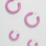 Shop 8 Other Reasons Sofia Richie x 8 Other Reasons Pink Hoop Earrings Earrings for women – premium loungewear and festival fashion at Spoiled Brat