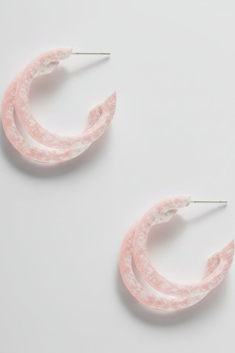 Shop 8 Other Reasons Sofia Richie x 8 Other Reasons Pink Speck Hoop Earrings Earrings for women – premium loungewear and festival fashion at Spoiled Brat