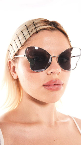 Shop Basic Pleasure Mode Silver Metal Butterfly Sunglasses - Spoiled Brat  Online