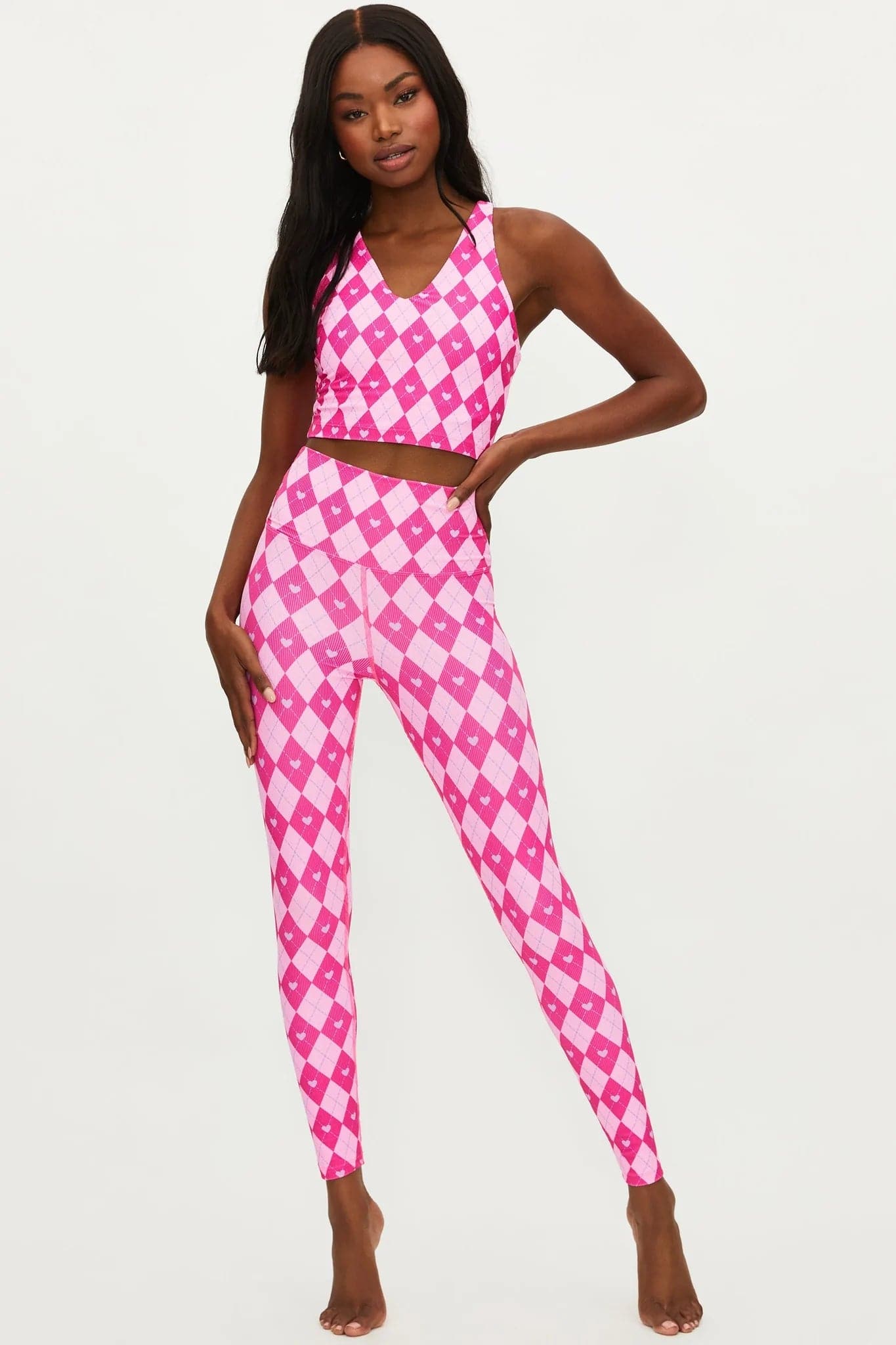 Buy Beach Riot Ayla Legging In Pink - Cross My Heart At 44% Off