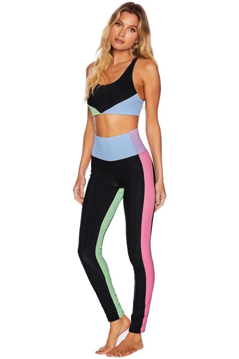Shop Beach Riot Beach Riot Colorblock Pretty Pastels Leggings as seen on Sarah Jayne Dunn Leggings for women – premium loungewear and festival fashion at Spoiled Brat