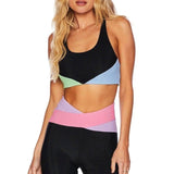Shop Beach Riot Beach Riot Nora Pretty Pastels Sports Crop Top as seen on Sarah Jayne Dunn Crop Top for women – premium loungewear and festival fashion at Spoiled Brat