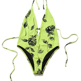 Shop Bitching & Junkfood Bitching & Junkfood CHER One - Piece Swimsuit Neon Rose Swimsuit for women – premium loungewear and festival fashion at Spoiled Brat