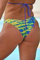 Bitching & Junkfood ZENDAYA Bikini Bottom Blue & Yellow Tie Dye Bikini Bottoms by Bitching & Junkfood as seen on celebrities