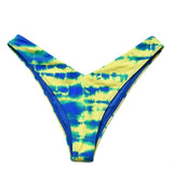 Shop Bitching & Junkfood Bitching & Junkfood ZENDAYA Bikini Bottom Blue & Yellow Tie Dye Bikini Bottoms for women – premium loungewear and festival fashion at Spoiled Brat