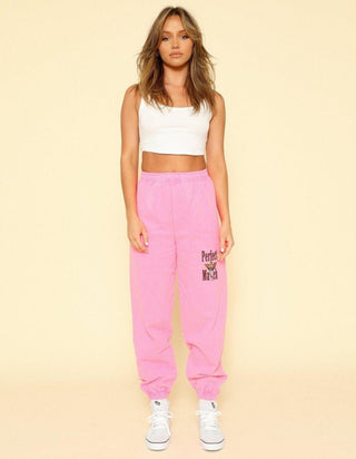 Shop Boys Lie Perfect Match Pink Sweatpants as seen on Madison Beer - Premium Sweatpants from Boys Lie Online now at Spoiled Brat 