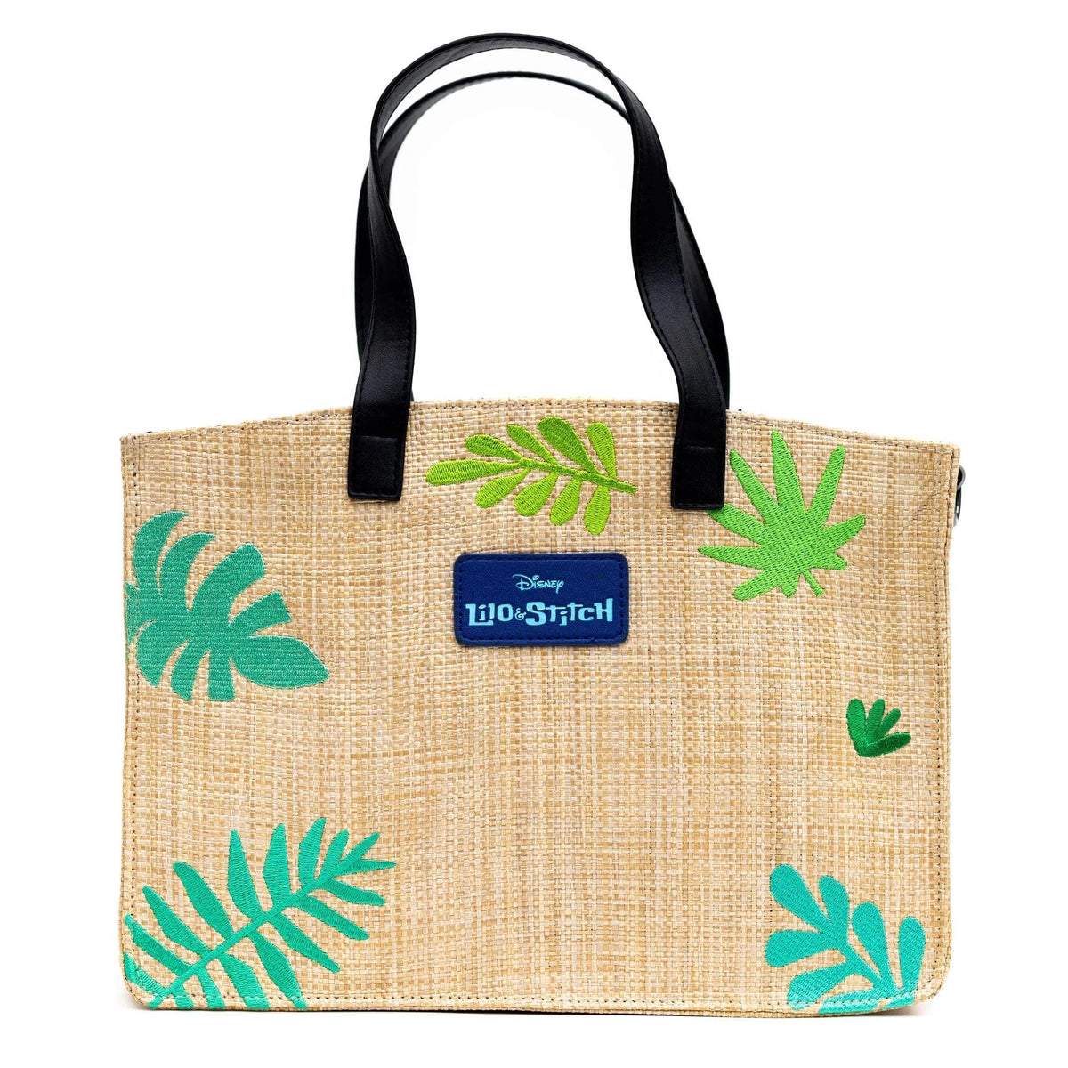 Shop Buckle Down Products Buckle Down Lilo and Stitch Raffia Straw Embroidered Tote Bag online at Spoiled Brat