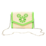 Shop Buckle Down Products Buckle Down Mickey Mouse Lime Raffia Cross Body Bag online at Spoiled Brat