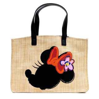 Shop Buckle Down Minnie Mouse Raffia Straw Embroidered Tote Bag - Spoiled Brat  Online
