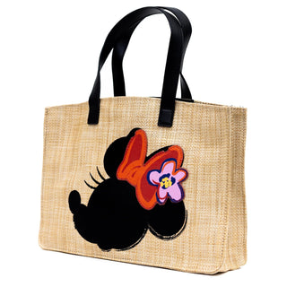 Shop Buckle Down Minnie Mouse Raffia Straw Embroidered Tote Bag - Spoiled Brat  Online