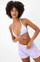 Frankies Bikinis Coco Terry Shorts in Daisy Dream Shorts by Frankies Bikinis as seen on celebrities