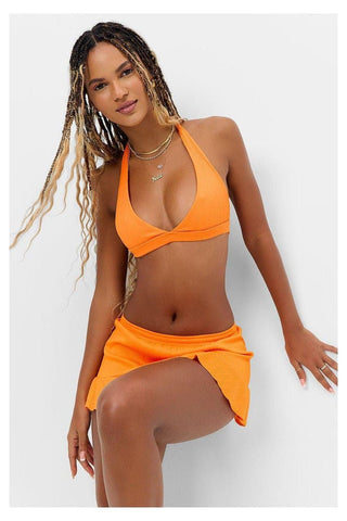Shop Frankies Bikinis Eden Plissé Halter Bikini Top - Spoiled Brat  Online