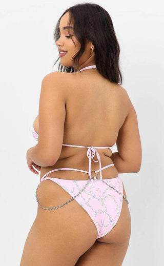 Shop Frankies Bikinis Isabella Floral Chain Bikini Bottom - Premium Bikini Bottoms from Frankies Bikinis Online now at Spoiled Brat 