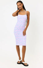 Shop Frankies Bikinis Frankies Bikinis Quinn Terry Midi Dress in Daisy Dream Midi Dress for women – premium loungewear and festival fashion at Spoiled Brat