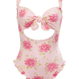 Shop Frankies Bikinis Frankies Bikinis x SYDNEY SWEENEY Lucia Ruffle One Piece Swimsuit Swimsuit for women – premium loungewear and festival fashion at Spoiled Brat