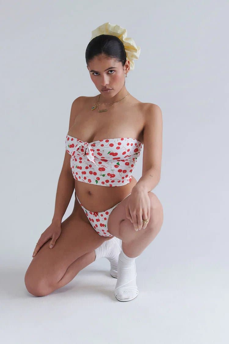 Frankies Bikinis x SYDNEY SWEENEY Rocky Strapless Bikini Top by Frankies Bikinis – Swimsuit – White | Spoiled Brat UK