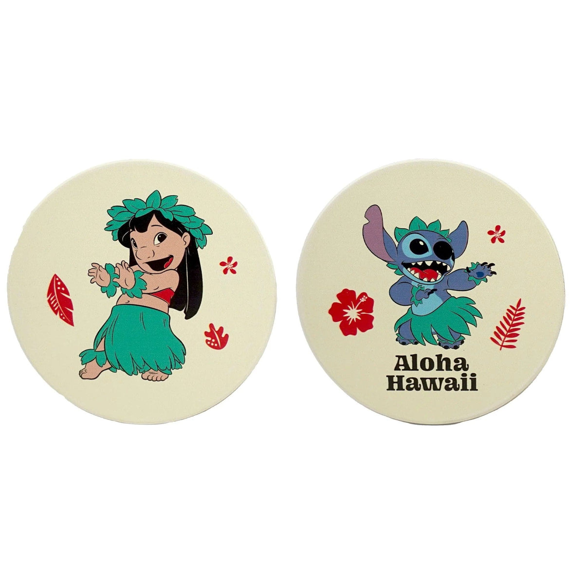 Shop Half Moon Bay Disney Lilo & Stitch Set of 2 Ceramic Coasters online at Spoiled Brat