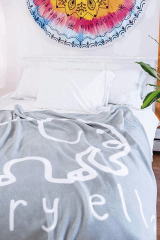 Shop Ivory Ella Grey Plush Snuggle Blanket - Spoiled Brat  Online