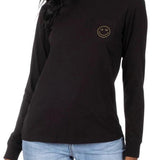 Shop Ivory Ella Ivory Ella Smiley T-Shirt Long Sleeved Top for women – premium loungewear and festival fashion at Spoiled Brat