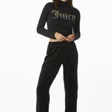 Shop Juicy Couture Juicy Couture 25th Anniversary Mock Neck Tee Long Sleeved Top for women – premium loungewear and festival fashion at Spoiled Brat