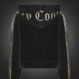 Shop Juicy Couture Juicy Couture Anniversary Long Sleeved Velour Hoodie Hoodie for women – premium loungewear and festival fashion at Spoiled Brat