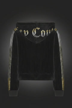 Shop Juicy Couture Juicy Couture Anniversary Long Sleeved Velour Hoodie Hoodie for women – premium loungewear and festival fashion at Spoiled Brat