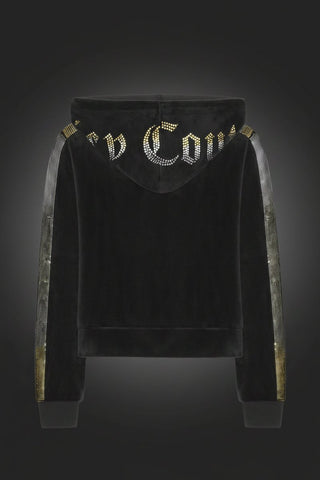 Shop Juicy Couture Juicy Couture Anniversary Long Sleeved Velour Hoodie Hoodie for women – premium loungewear and festival fashion at Spoiled Brat