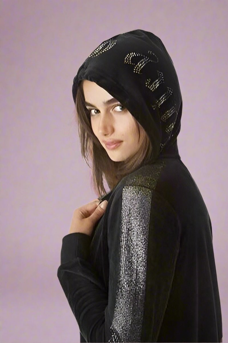 Shop Juicy Couture Juicy Couture Anniversary Long Sleeved Velour Hoodie Hoodie for women – premium loungewear and festival fashion at Spoiled Brat