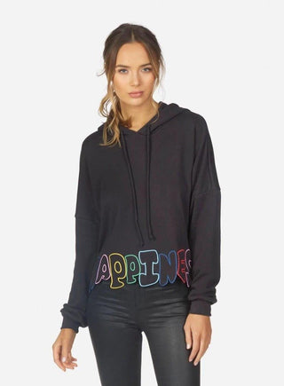 Shop Lauren Moshi Cambry Happiness Embroidery Hoodie - Premium Hoodie from Lauren Moshi Online now at Spoiled Brat 
