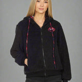 Shop Lauren Moshi Lauren Moshi Deandra Plaid Lip Sherpa Fleece Jacket Jacket for women – premium loungewear and festival fashion at Spoiled Brat