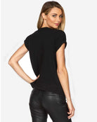 Lauren Moshi Edda Crystal Biting Lip T-Shirt by Lauren Moshi – T-Shirt – XS | Spoiled Brat UK