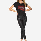 Shop Lauren Moshi Lauren Moshi Edda Crystal Biting Lip T-Shirt T-Shirt for women – premium loungewear and festival fashion at Spoiled Brat