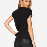 Shop Lauren Moshi Lauren Moshi Edda Crystal Biting Lip T-Shirt T-Shirt for women – premium loungewear and festival fashion at Spoiled Brat