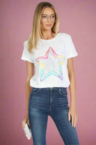 Shop Lauren Moshi Lauren Moshi Edda Elements Star T-Shirt T-Shirt for women – premium loungewear and festival fashion at Spoiled Brat