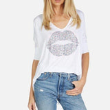 Shop Lauren Moshi Lauren Moshi Eva Sprinkle Lip T-Shirt T-Shirt for women – premium loungewear and festival fashion at Spoiled Brat