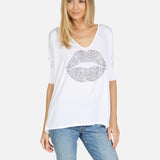 Shop Lauren Moshi Lauren Moshi Eva Sprinkle Lip T-Shirt T-Shirt for women – premium loungewear and festival fashion at Spoiled Brat