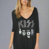Shop Lauren Moshi Lauren Moshi Eva x Kiss Oversized T-Shirt T-Shirt for women – premium loungewear and festival fashion at Spoiled Brat
