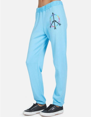 Shop Lauren Moshi Gia Peace Arrow Jogger Pants - Premium Jogging Pants from Lauren Moshi Online now at Spoiled Brat 
