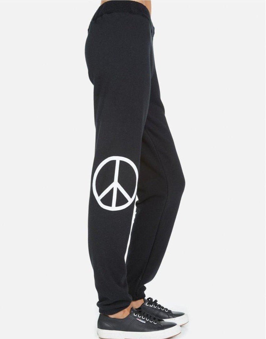 Lauren Moshi Gia Skull Peace Hand Jogger Pants - Spoiled Brat
