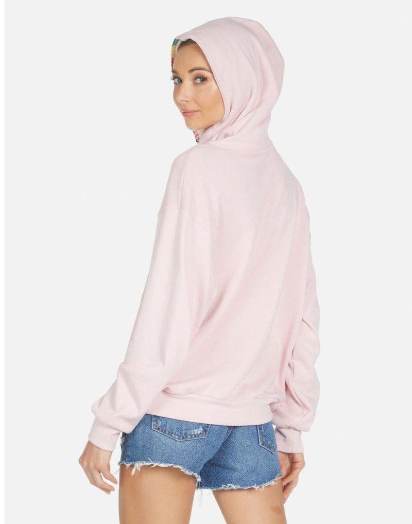 Lauren Moshi Harmony Hippie Girl Hooded Sweater | Sweatshirt by Lauren Moshi | Shop Premium Boutique Fashion at Spoiled Brat | Trendy Y2K style. '_badge_Celeb_Pick, A Fashion Nerd, alternative | Image 2