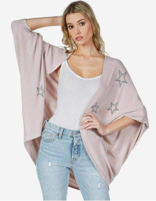 Shop Lauren Moshi Isla Rainbow Outline Stars Wrap Cardigan - Premium Wrap Cardigan from Lauren Moshi Online now at Spoiled Brat 