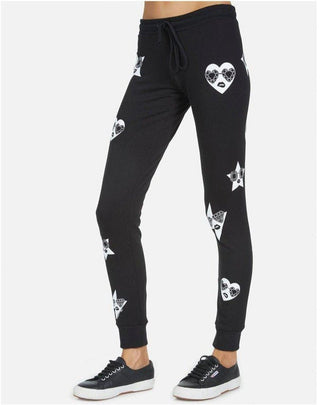 Shop Lauren Moshi Jess Bling Face Joggers - Premium Jogging Pants from Lauren Moshi Online now at Spoiled Brat 