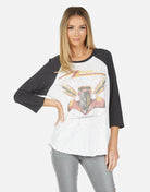 Lauren Moshi Kenya ZZ Top Eliminator Baseball Tee by Lauren Moshi – Baseball T-Shirt – XS | Spoiled Brat UK