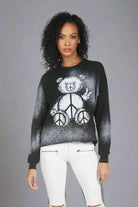 Lauren Moshi Lee Peace Teddy Crew Sweater by Lauren Moshi – Sweater – XS | Spoiled Brat UK