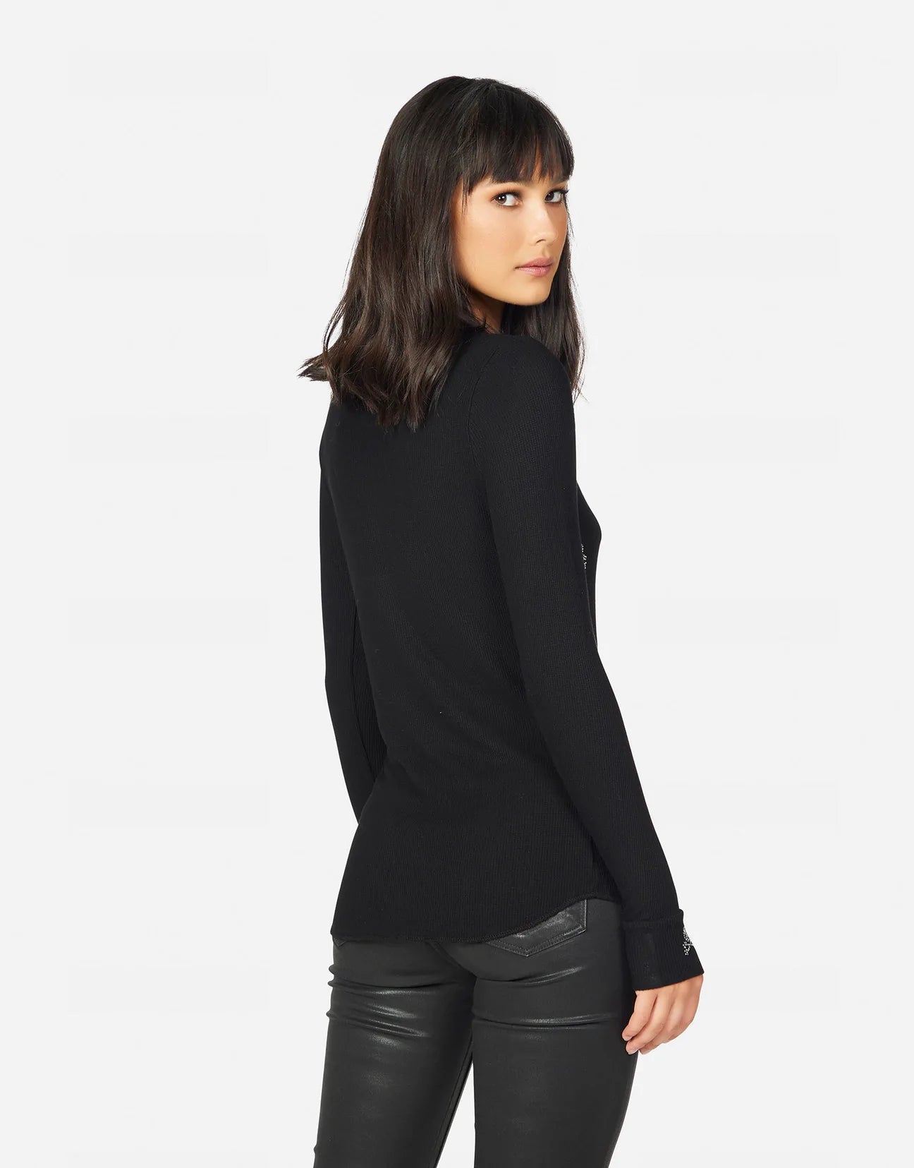 Lauren Moshi McKinely Mini Crystal Cross Bone Skulls Long Sleeved Top by Lauren Moshi – Long Sleeved Top – XS | Spoiled Brat UK