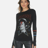 Shop Lauren Moshi Lauren Moshi McKinley Bowie 1973 Tour Top Long Sleeved Top for women – premium loungewear and festival fashion at Spoiled Brat